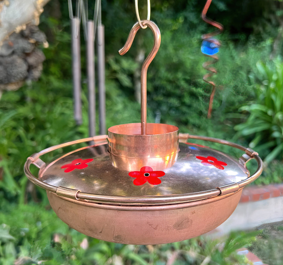 Pure Copper Hummingbird Feeder