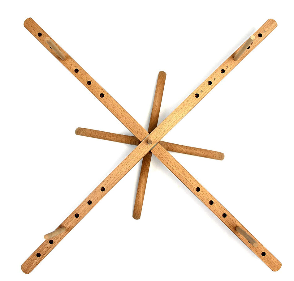 Amish Style Tabletop Wooden Yarn Swift, 2.5-6 ft
