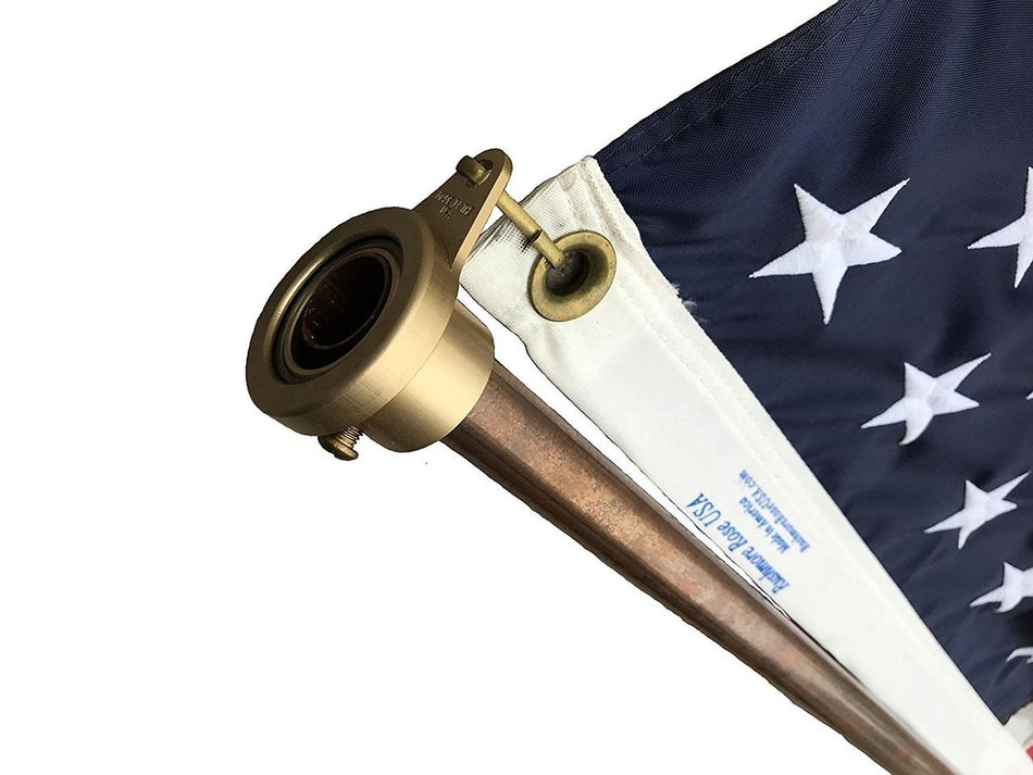 Non Tangle Flagpole Rings, Anodized Aluminum with Stainless Steel Bearing - 1", Pack of 2 - MADE IN THE USA