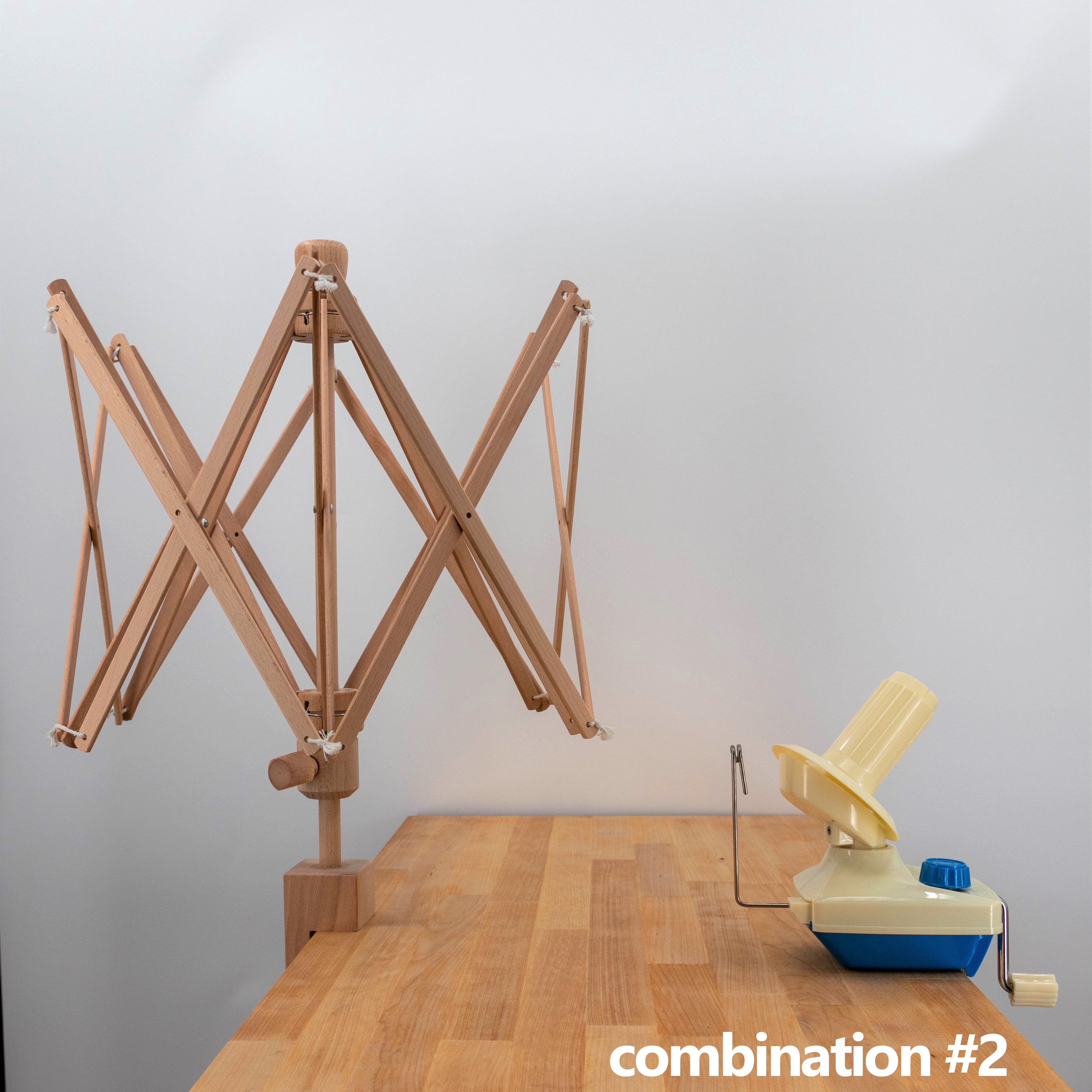 Stanwood Needlecraft - Tabletop Amish Style Yarn Swift / Ball Winder YBW-B  Combination #4