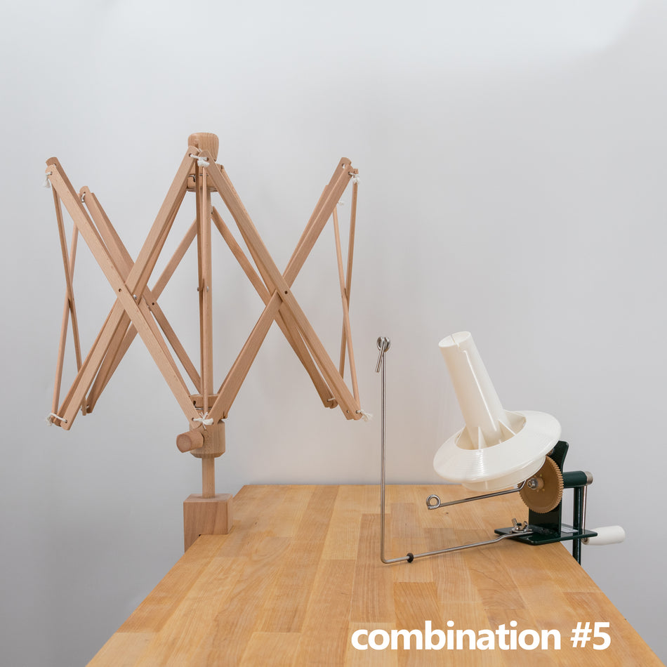 Medium Umbrella Yarn Swift/Large Metal Ball Winder Combination #5