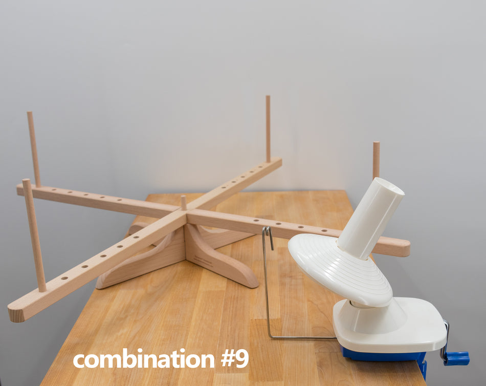 Tabletop Amish Style Yarn Swift / Ball Winder YBW-M Combination #9