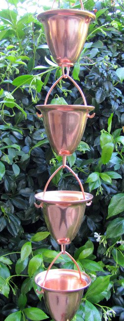 Rain Chain Large Cups (2-ft Extension)