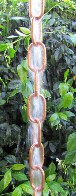 Stanwood Rain Chain: 2-ft Extension Copper Rain Chain  Single Loop