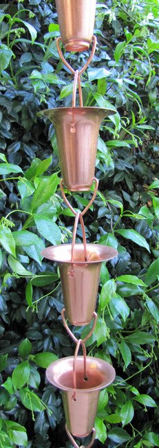 Stanwood Rain Chain: Funnel/Cup Shape 8-ft